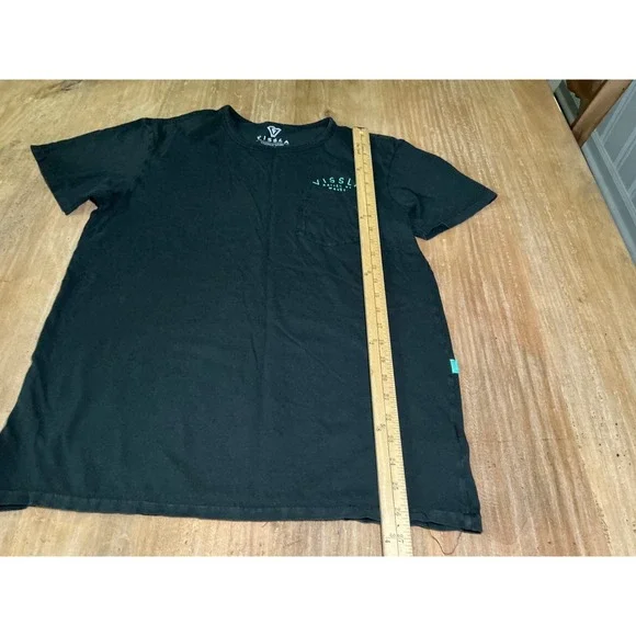 VISSLA Raised by Waves Black Pocket T Shirt Men's Medium Vintage Wash - Picture 5 of 6